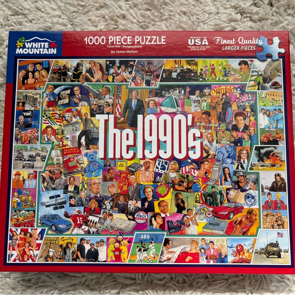 White Mountain 1990's Puzzle - 1000 Piece Jigsaw